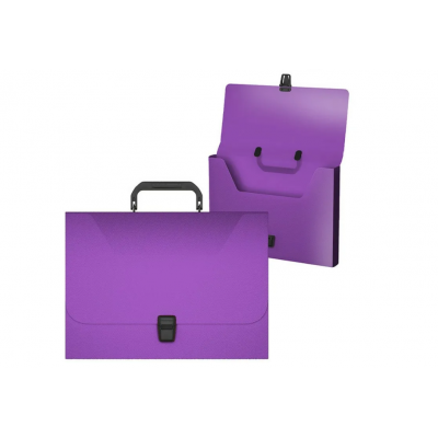 Портфель пластиковый ЕК Diagonal Vivid A4 фиолетовый